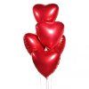 ♥️ 5 Red Heart Balloons