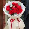 ♥️ 11 Red Roses + Eucalyptus