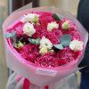 💖 9 Pink Roses + Eustoma