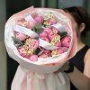 🌼 Pink Peony Roses + Daisy