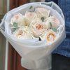 🦢 7 White Roses + Eucalyptus